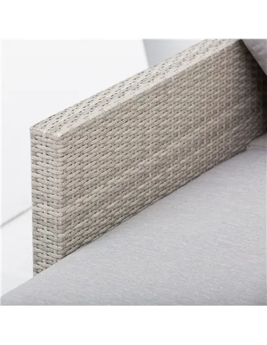 Outsunny Three-Piece Corner Rattan Set, with Glass Tables