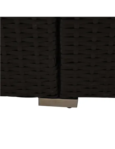 Outsunny 2-Seater Rattan Lounger Set-Deep Coffee/Cream White