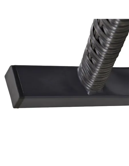 Outsunny Outdoor PE Rattan Rocking Chair, Garden Rocking Chair Set with Armrest and Cushion, Grey