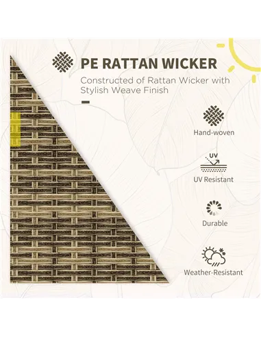 Outsunny Six-Piece Rattan Garden Set, with Reclining Chairs - Grey