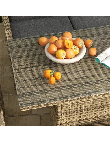 Outsunny Six-Piece Rattan Garden Set, with Reclining Chairs - Grey