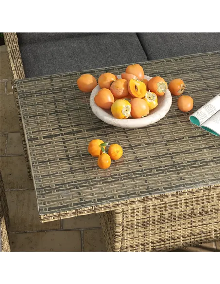 Outsunny Six-Piece Rattan Garden Set, with Reclining Chairs - Grey