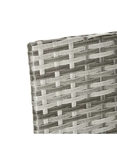 Outsunny Outdoor PE Rattan Rocking Chair Set of 2, Garden Rocking Chair Set with Armrest and Cushion, Light Grey