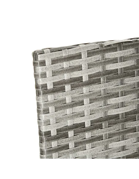 Outsunny Outdoor PE Rattan Rocking Chair Set of 2, Garden Rocking Chair Set with Armrest and Cushion, Light Grey