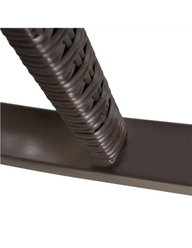 Outsunny Outdoor PE Rattan Rocking Chair Set of 2, Garden Rocking Chair Set with Armrest and Cushion, Brown