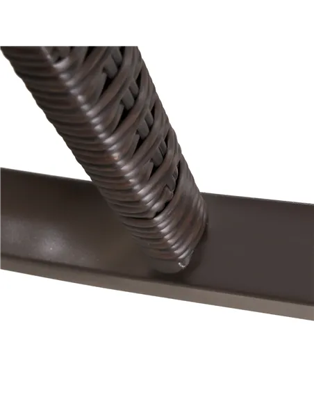 Outsunny Outdoor PE Rattan Rocking Chair Set of 2, Garden Rocking Chair Set with Armrest and Cushion, Brown