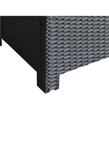 Outsunny PE Rattan Coffee Table, Rectangular Outdoor Coffee Table with Tempered Glass Top, 70 KG Capacity for Garden, Balcony, T