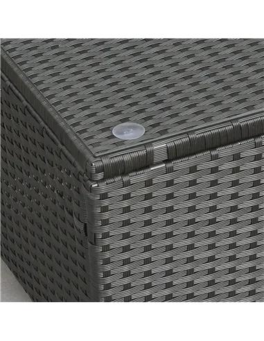 Outsunny PE Rattan Coffee Table, Rectangular Outdoor Coffee Table with Tempered Glass Top, 70 KG Capacity for Garden, Balcony, T