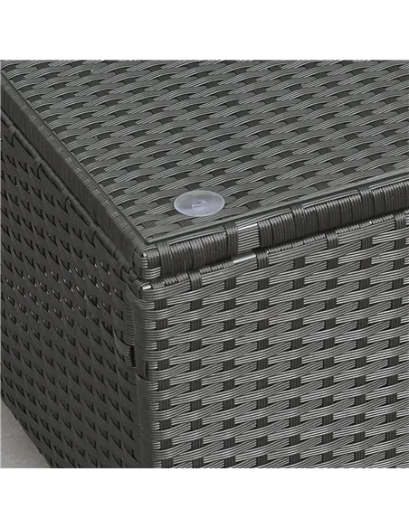 Outsunny PE Rattan Coffee Table, Rectangular Outdoor Coffee Table with Tempered Glass Top, 70 KG Capacity for Garden, Balcony, T