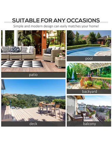 Outsunny PE Wicker Rattan Garden Coffee Table - Mixed Grey