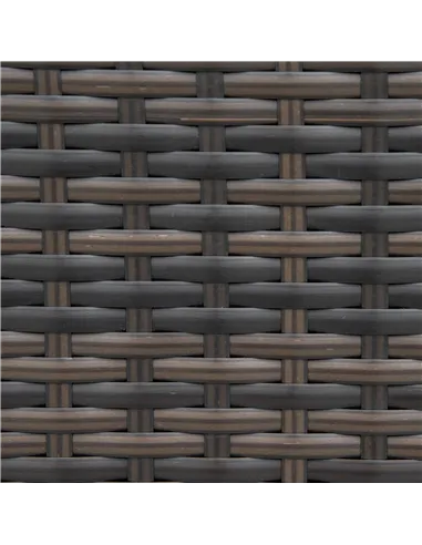 Outsunny Rattan Garden Furniture Side Table Patio Frame Tempered Glass New - Brown