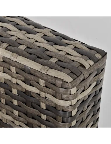 Outsunny Armless Rattan Garden Chair, Outdoor Rattan Chair with Cushions, PE Wicker Garden Furniture with Steel Frame, Adjustabl