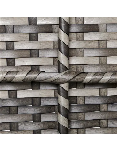 Outsunny Armless Rattan Garden Chair, Outdoor Rattan Chair with Cushions, PE Wicker Garden Furniture with Steel Frame, Adjustabl