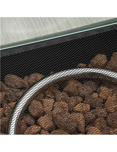 Outsunny Outdoor PE Rattan Gas Fire Pit Table, Patio Square Propane Heater with Rain Cover, Glass Windscreen, and Lava Stone, 50