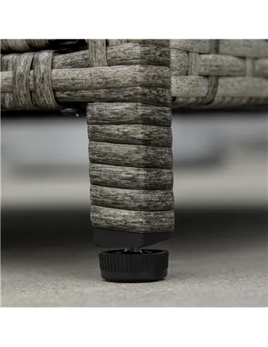 Outsunny Outdoor PE Rattan Gas Fire Pit Table, Patio Square Propane Heater with Rain Cover, Glass Windscreen, and Lava Stone, 50