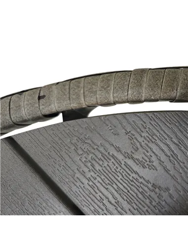 Outsunny 70cm Four-Person Wood-Effect Rattan Table - Grey