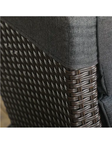 Outsunny Outdoor Recliner Chair with Adjustable Backrest and Footrest, Cushion, Side Tray, Dark Grey/Brown