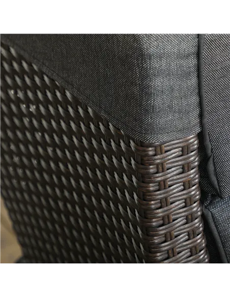 Outsunny Outdoor Recliner Chair with Adjustable Backrest and Footrest, Cushion, Side Tray, Dark Grey/Brown