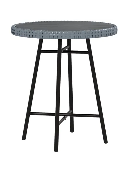 Outsunny Rattan Border Outdoor Side Table - Grey