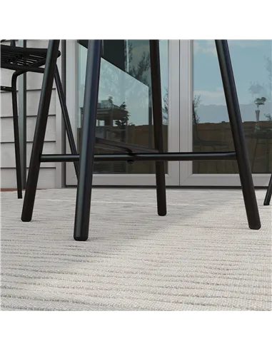 Outsunny Rattan Border Outdoor Side Table - Grey