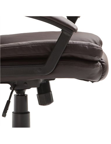 HOMCOM Office Chair, Computer Desk Chair, PU Leather Mid Back Executive Chair with Adjustable Height and Swivel Rolling Wheels f