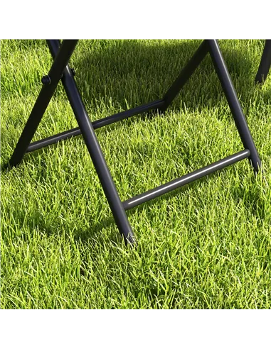 Outsunny Folding Rattan Garden Dining Table, 68 cm Round Rattan Garden Table with Water Ripple Tempered Glass Top, Wicker Edging