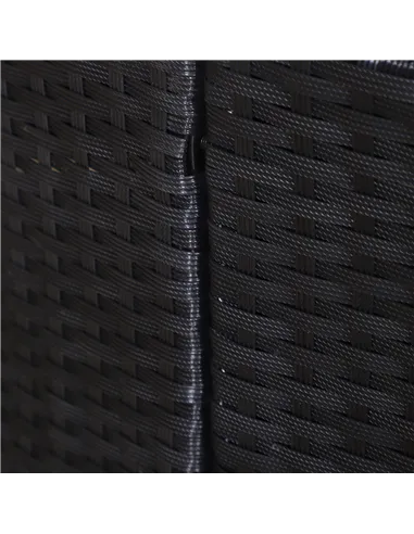 Outsunny Five-Piece Rattan Garden Bed, with Canopy - Black/White