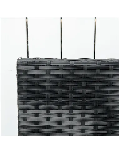 Outsunny 2 Seater Poly Rattan Garden Bench, All Weather Wicker Garden Loveseat, Outdoor Seating Bench with 240 Load Capacity, Ba