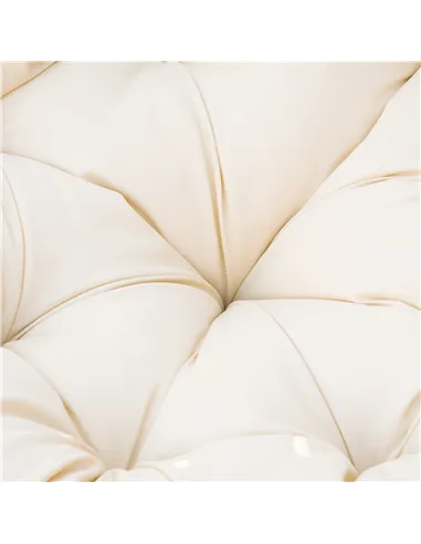 Outsunny 360° Swivel Rattan Moon Bowl Chair Round Lounge Garden Wicker Basket Seat with Padded Cushion Oversized for Outdoor Ind