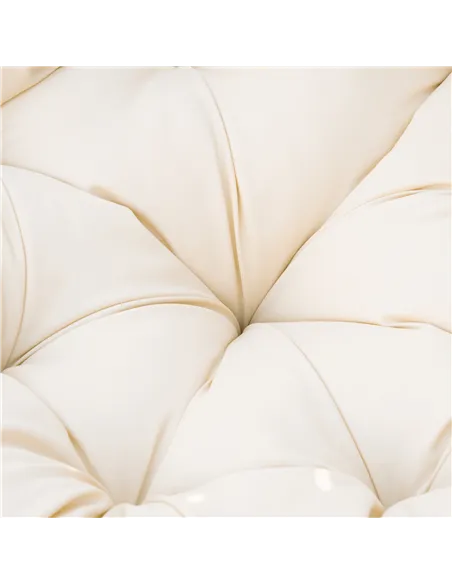 Outsunny 360° Swivel Rattan Moon Bowl Chair Round Lounge Garden Wicker Basket Seat with Padded Cushion Oversized for Outdoor Ind