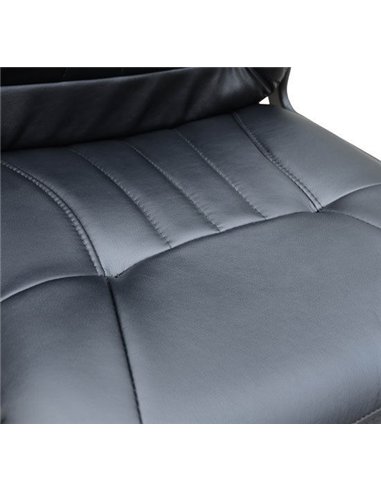 HOMCOM Swivel Executive Office Chair, PU Leather Computer Desk Chair with Adjustable Height, Wheels, Black