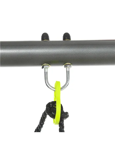 Outsunny Metal Garden Swing Set with Double Swings, Glider, Swing Seats - Green