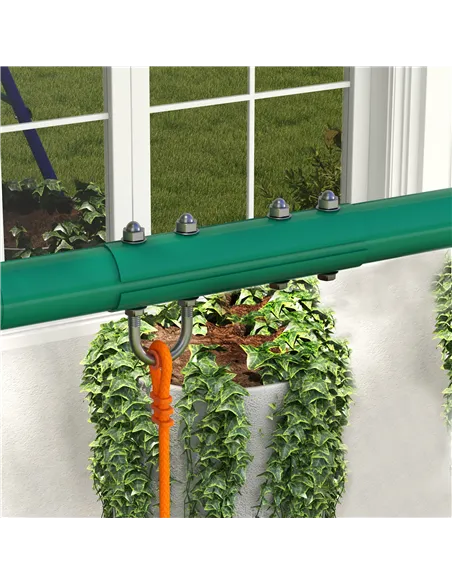 Outsunny Three-In-One Kids Metal Swing Set with Swing, Glider, Rocking Chair Swing, for Ages 3+ years - Orange and Blue