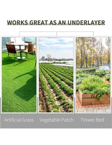 Outsunny 1m x 50m Weed Control Membrane, Heavy Duty Weed Control Barrier Fabric, 90gsm Ground Cover for Patios, Garden, Flower b