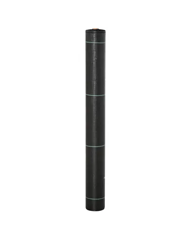 Outsunny 1m x 50m Weed Control Membrane, Heavy Duty Weed Control Barrier Fabric, 90gsm Ground Cover for Patios, Garden, Flower b