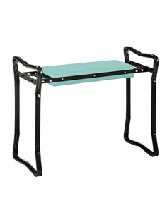 Outsunny 2 In 1 Garden Kneeler Seat Kneeling Pad Support Bench Foldable Knee Protector, Green
