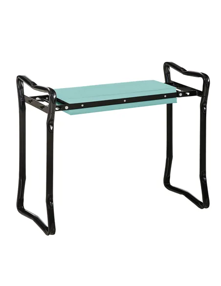 Outsunny 2 In 1 Garden Kneeler Seat Kneeling Pad Support Bench Foldable Knee Protector, Green