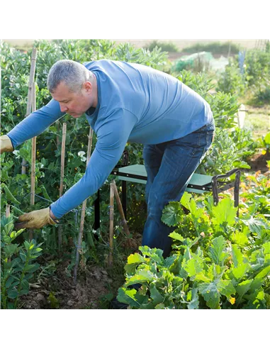 Outsunny 2 In 1 Garden Kneeler Seat Kneeling Pad Support Bench Foldable Knee Protector, Green