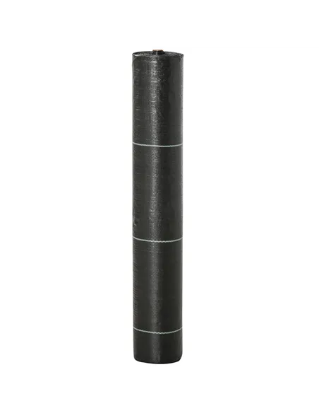Outsunny 2m x 50m Weed Control Membrane, Heavy Duty Weed Control Barrier Fabric, 90gsm Ground Cover for Patios, Garden, Flower b
