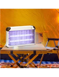 Outsunny 30W Electric Fly Zapper, Bug Zapper with UK Plug, 2 UV Bulbs, Hanging Chain, On/Off Switch and Removable Catch Tray, 60 2