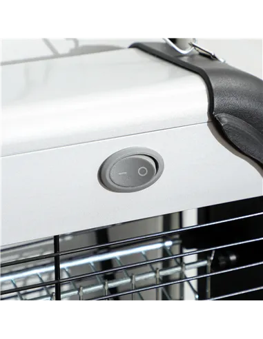 Outsunny 30W Electric Fly Zapper, Bug Zapper with UK Plug, 2 UV Bulbs, Hanging Chain, On/Off Switch and Removable Catch Tray, 60