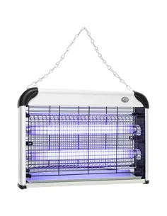 Outsunny Electric Fly Zapper, 20W Electric Fly Killer, Wall Hanging Bug Zapper Indoor & Outdoor Attracting Insect Mosquito Kille