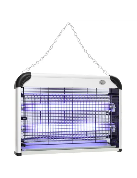 Outsunny Electric Fly Zapper, 20W Electric Fly Killer, Wall Hanging Bug Zapper Indoor & Outdoor Attracting Insect Mosquito Kille