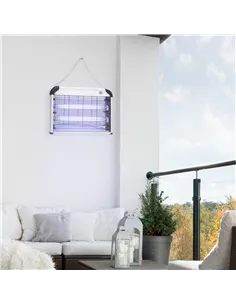 Outsunny Electric Fly Zapper, 20W Electric Fly Killer, Wall Hanging Bug Zapper Indoor & Outdoor Attracting Insect Mosquito Kille 2