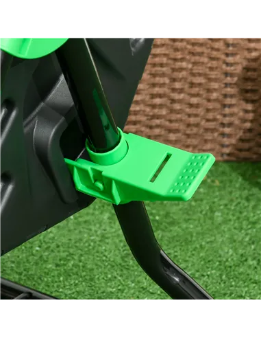 Outsunny 65L Garden Compost Bin, Single Chamber Rotating Composter, Compost Maker with 24 Ventilation Openings and Steel Legs