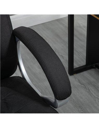 HOMCOM Office Chair Computer Chair Executive Office Chair with Height Adjustable, Comfortable Desk Chair for Home Office Fabric 