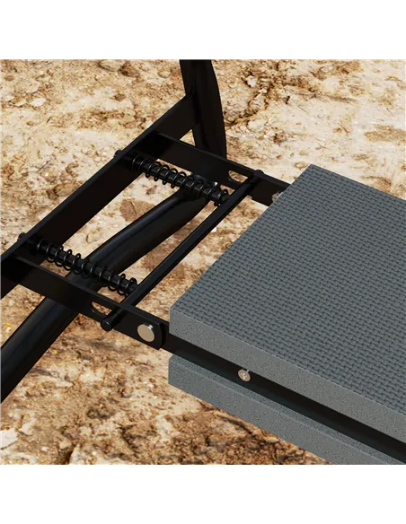 Outsunny Steel Frame Padded Garden Kneeler, with Tool Bag - Grey