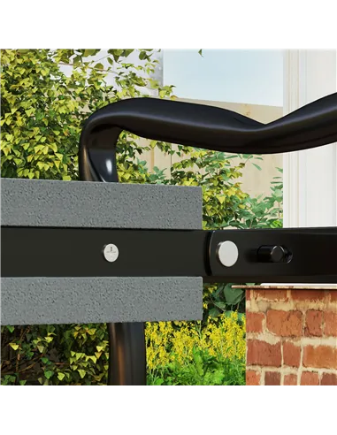 Outsunny Steel Frame Padded Garden Kneeler, with Tool Bag - Grey