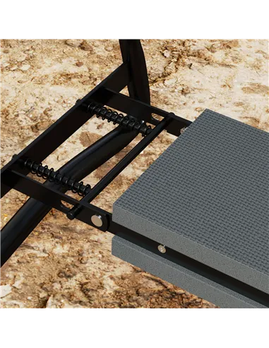 Outsunny 2 In 1 Garden Kneeler Seat Kneeling Pad Support Bench Foldable Knee Protector, Grey