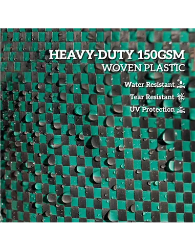 Outsunny Garden Waste Bags, 272L x 3 Heavy Duty Garden Bags, Foldable and Reusable Waste Sacks with Handles for Loading Leaf, Tr